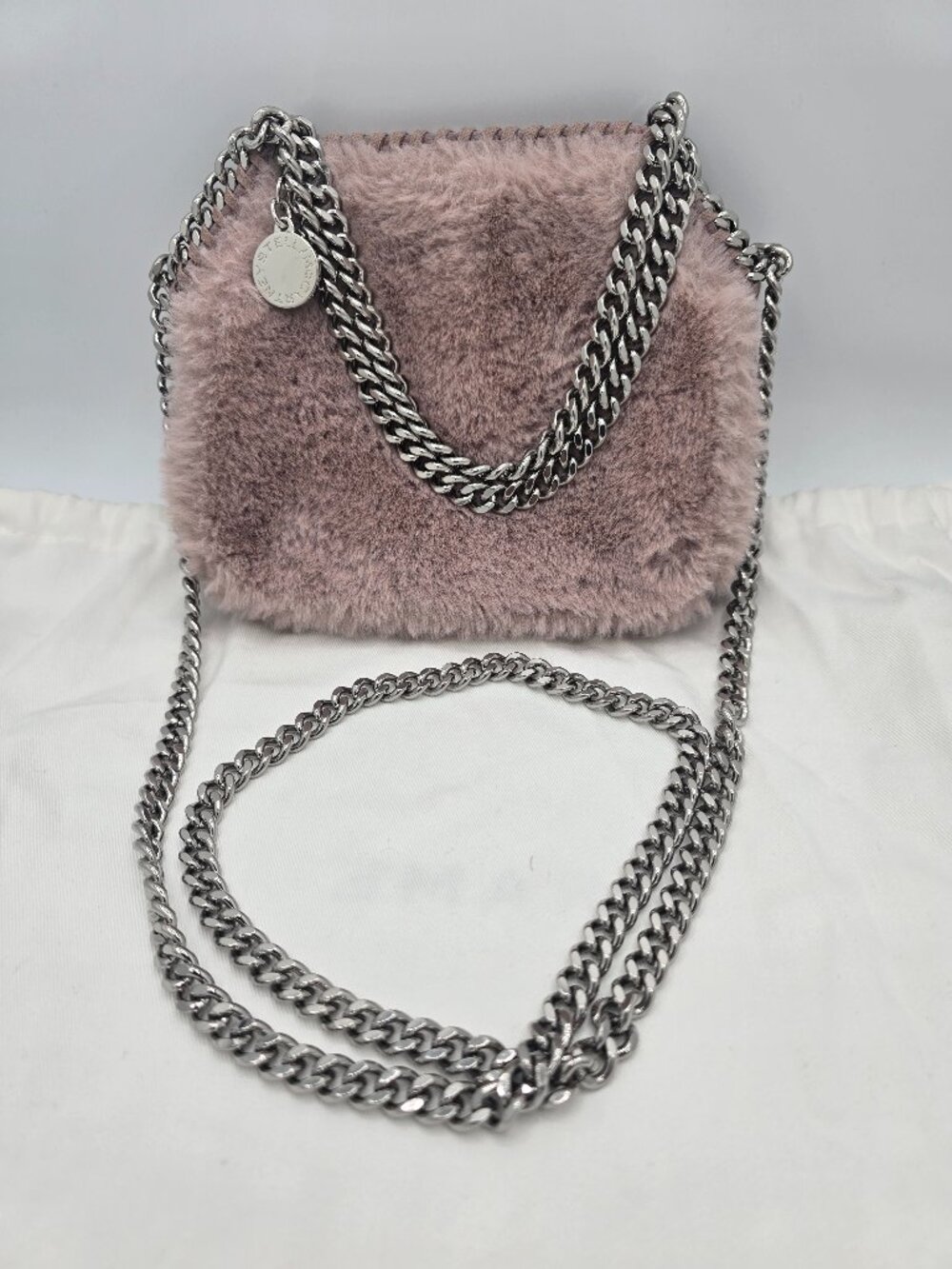 Stella McCartney Tiny Falabella Pink Bag w/Chain Handles & Crossbody - EUC